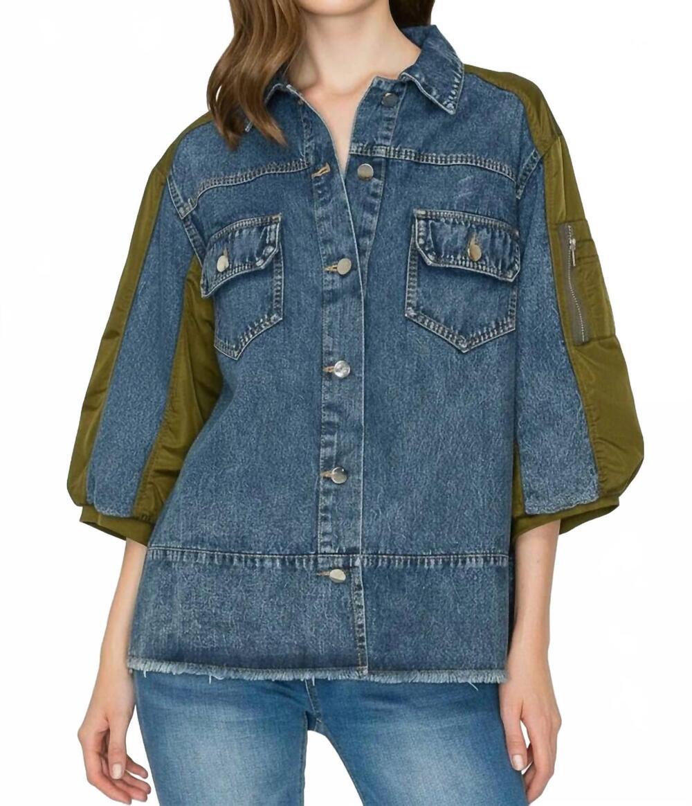 NEW JOH darcy denim jacket in stonewashed
